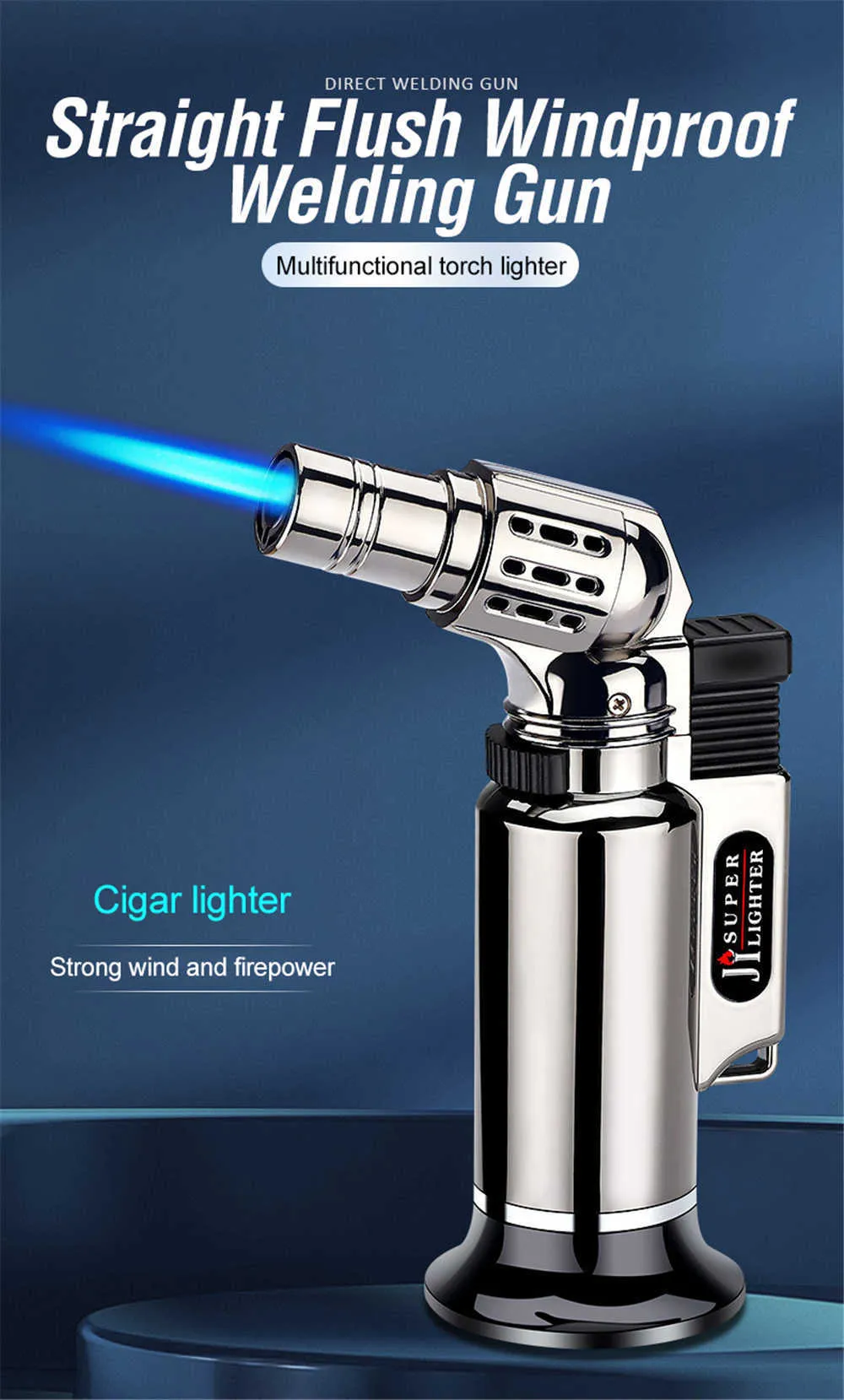 Metal Turb Lighter Gas Lighter Welding Gun Cigarette Box 10pcs