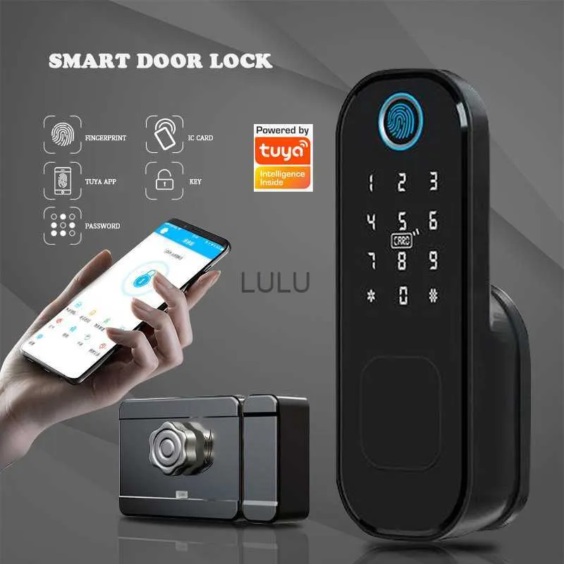 Door Locks Fingerprint Remote Control Outdoor Door Electronic Gate Lock Bluetooth TUYA TTLock APP Password IC Card Keyless Smart Door Lock HKD230902
