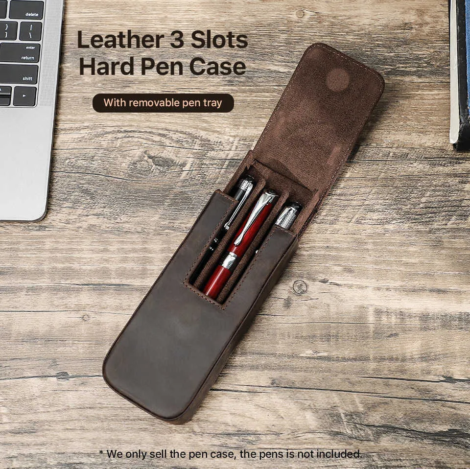 Leather School Supplies Pouch, Leather Pen Pencil Cases