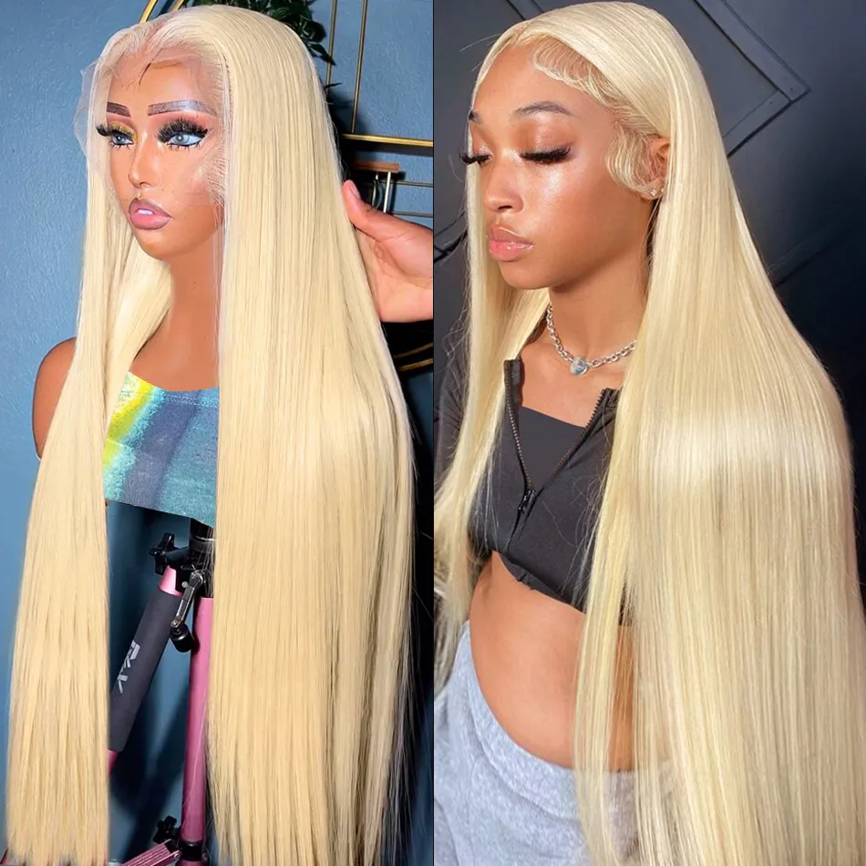 Synthetic Wigs 30 Inch 613 Honey Blonde Bone Straight 13x6 Lace Front Human Hair Wigs Brazilian 250 Density Colored 13x4 Frontal Wig For Women 230901