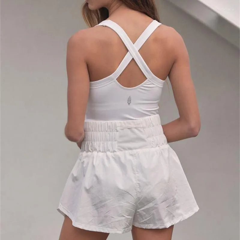 Women's Sleeveless Tennis Dress with Backless and Shorts - Blue