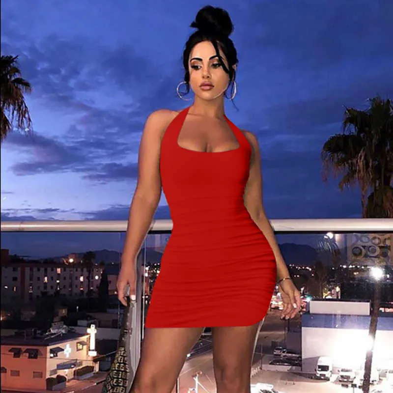 Plus Size Halter Mini Dress - Sexy Backless Summer Dress for Women,  Fashionable Tie Neck, Curve-Enhancing, Perfect for Parties & Vacations -  Hot Sale! from Dhgate Urban Sexy Dresses - price 7.04