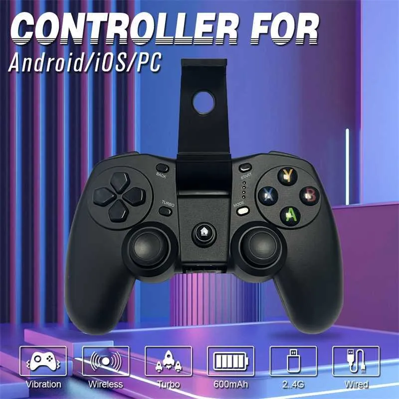 携帯電話のゲームパッドandroidゲームパッドBluetooth Joystick for Phone PCコントロールモバイルコントラコントローラーコマンドfor Android HKD230902