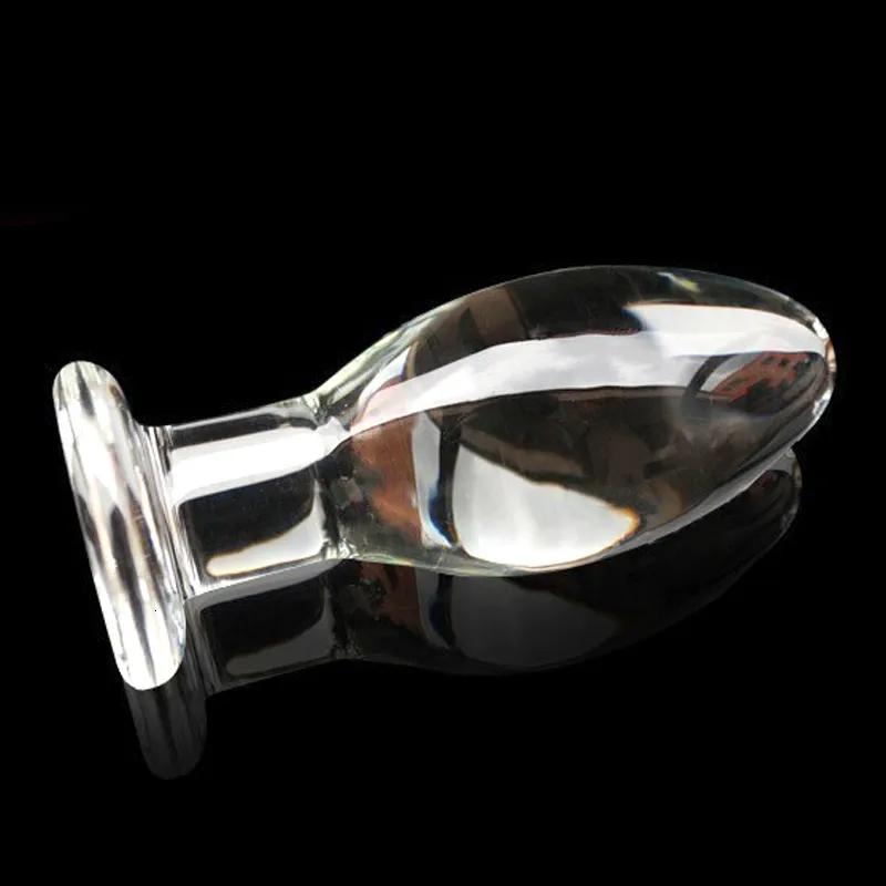 Vibradores Smooth Dilator Anal Vidrio Transparente Butt Plug Anus Plugs Adulto Juguete Sexual Para Mujer 11545mm Masturbador 230901