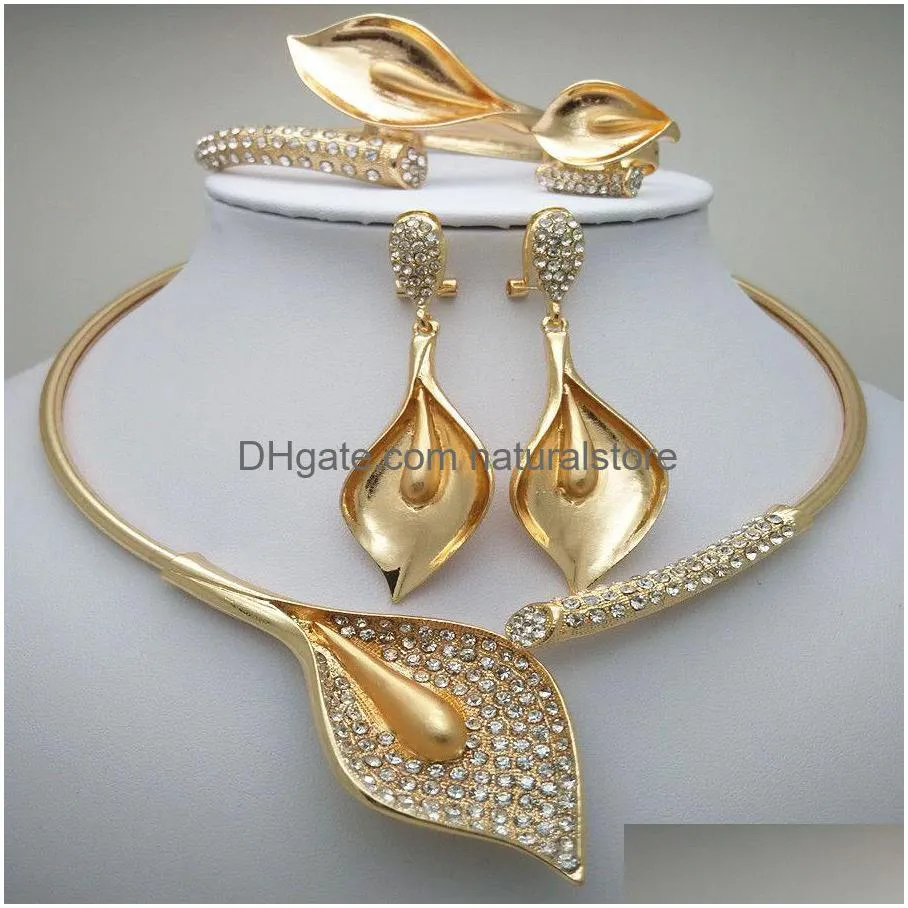 Boucles d'oreilles Collier Nouvelles Kingdom Ma Perles africaines nigérianes Ensembles de bijoux en alliage de zinc Dubai Bracelet Bague J190707 Drop Delivery Dhu3J