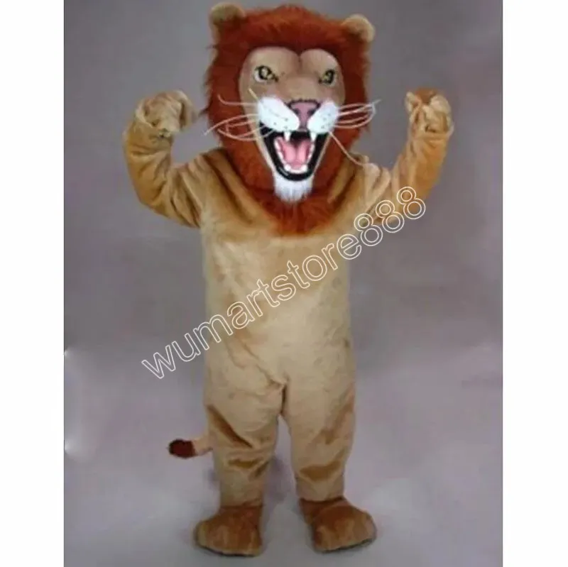 New African Lion Mascot Costumes Halloween Christmas Event Role-playing Costumes Role Play Dress Fur Set Costume