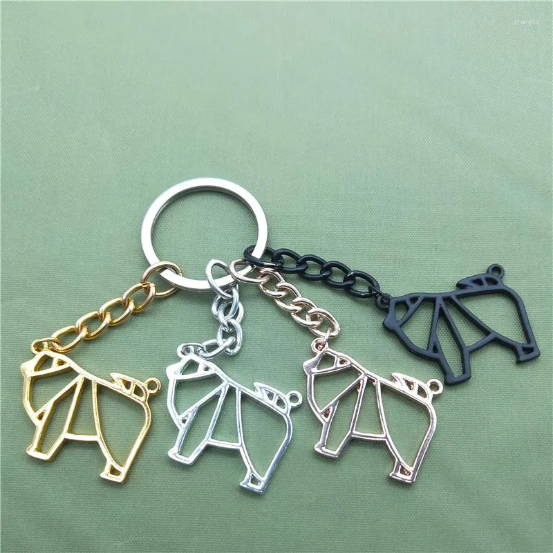 Nyckelringar Chow Key Chains Fashion Geometric Jewellery Car Keychain Bag Keyring For Women Men