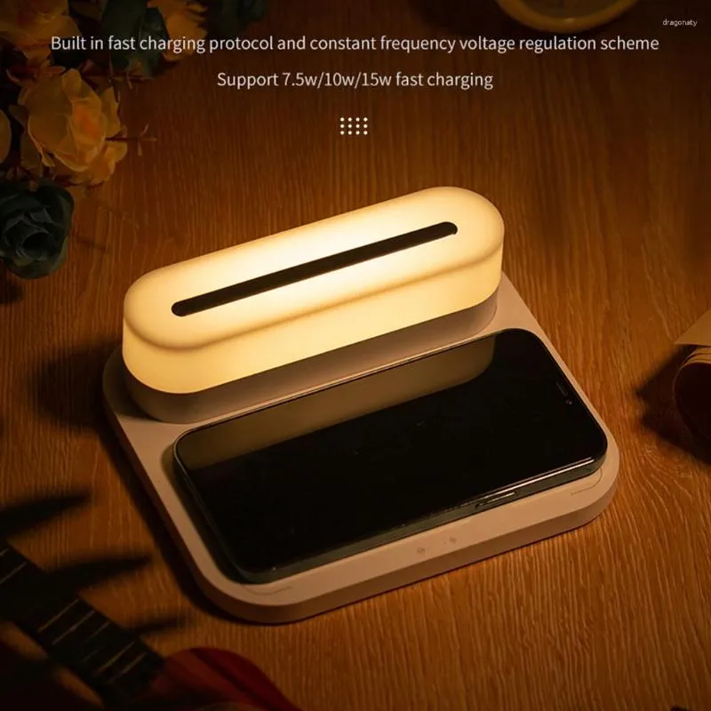 Table Lamps Night Light Smartphone Wireless Charging Bedroom Lights Wall-mounted