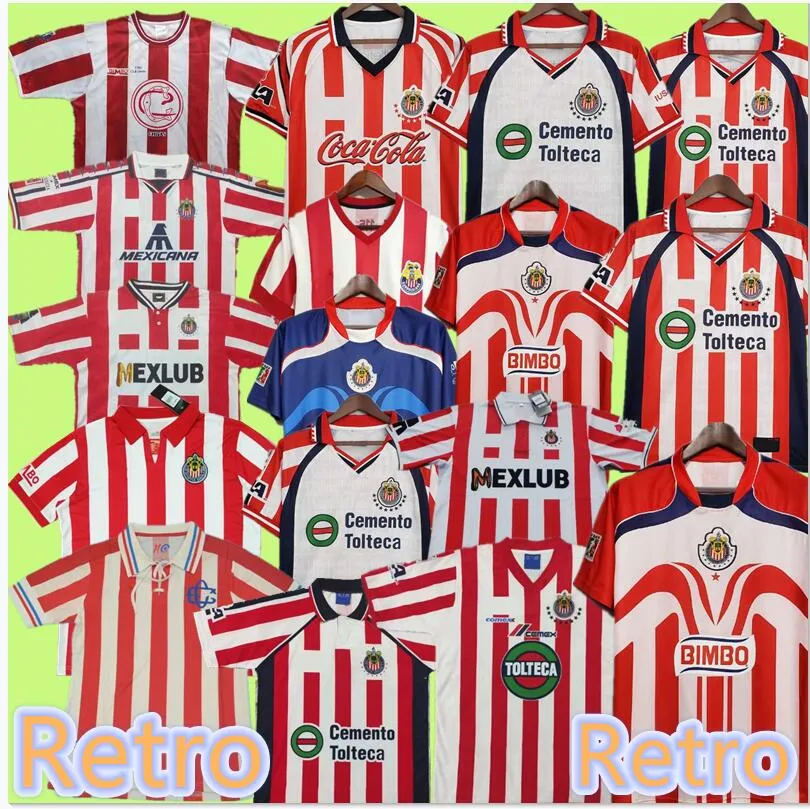 Super League Guadalajara Chivas Vintage Jersey Marcias Home and Away Footballtijuana Tigres Unam Regal O.Peralta I.Brizuela A.pulido A.Vega Football Shirt Mundur