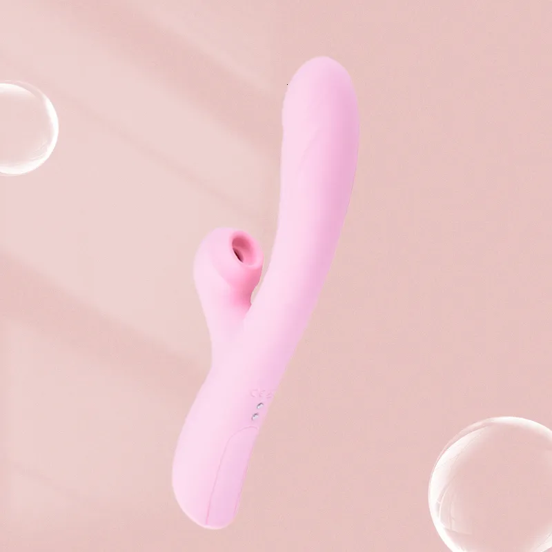 Vibratori Potente vibratore del dildo per le donne Stimolatore del clitoride Ventosa del clitoride Vuoto Leccata orale Dito gling S_voghion.com