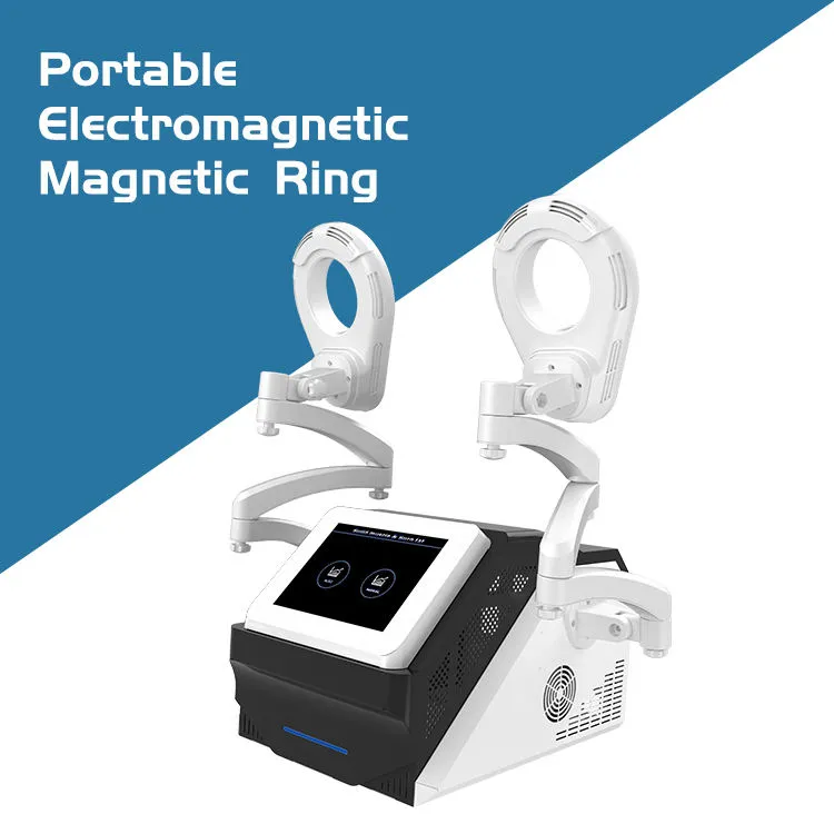 Przenośne 2 uchwyty o wysokiej energii elektromagnetyczne elektromagnetyczne EMTT PhysiO zewnętrzny pierścień magnetyczny terapia Ring Maszyna do budowania mięśni