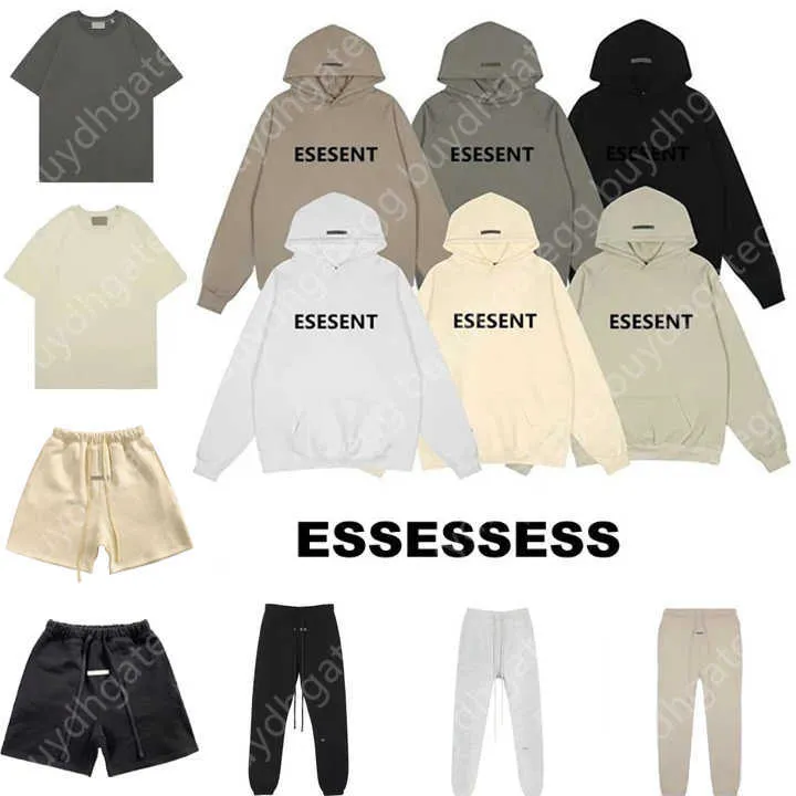 2023new hoodies designer essentail camisa shorts para mulheres essencialhoodie masculino sílica gel terno pulôver agasalho amantes topos roupas