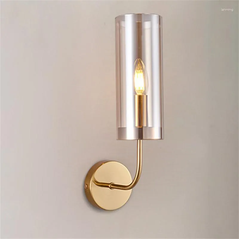 Wall Lamp E14 LED Interior Light Nordic Modern Hanging Ceiling Glass Lampshade Bedside Bedroom Dining Table Living Room
