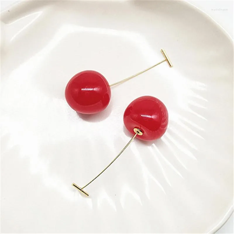 Boucles d'oreilles mode femme cerise belle longue Simulation exagérée cerises pour les femmes