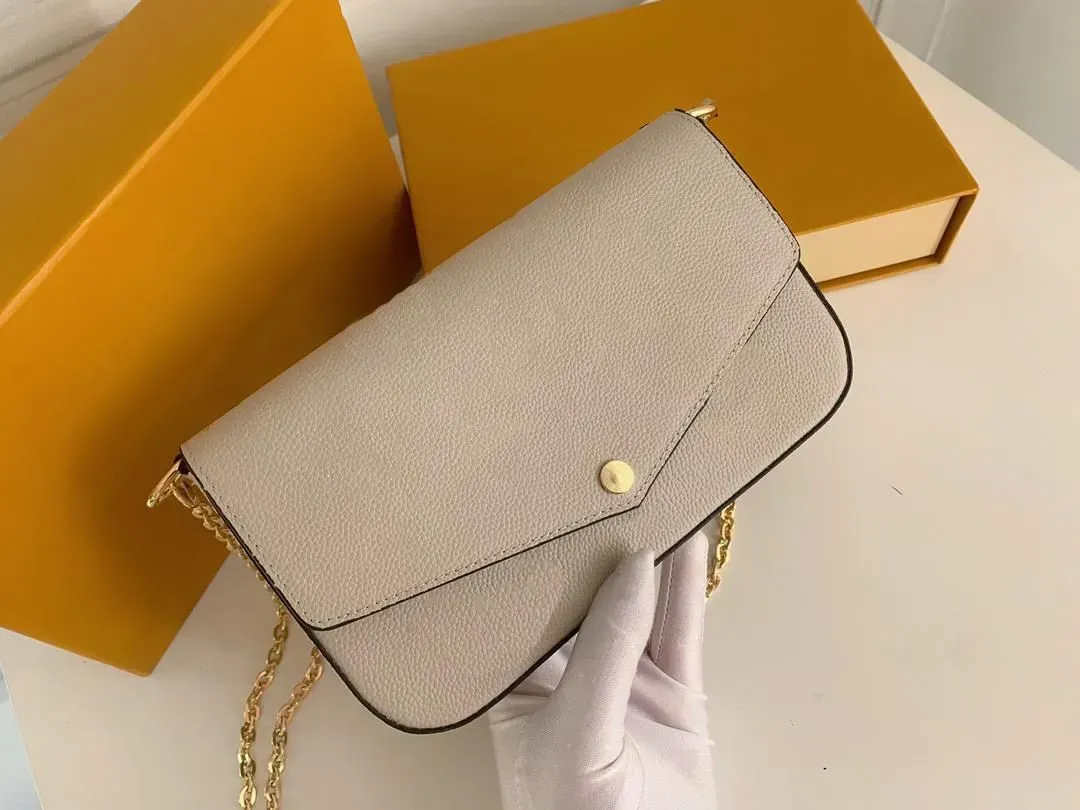 3 Piece Ladies Designer Leather Crossbody Messenger Bag Set with Chain Clutch 3 Piece Ladies Designer Leather Crossbody Messenger Bag Set with Chain Clutch