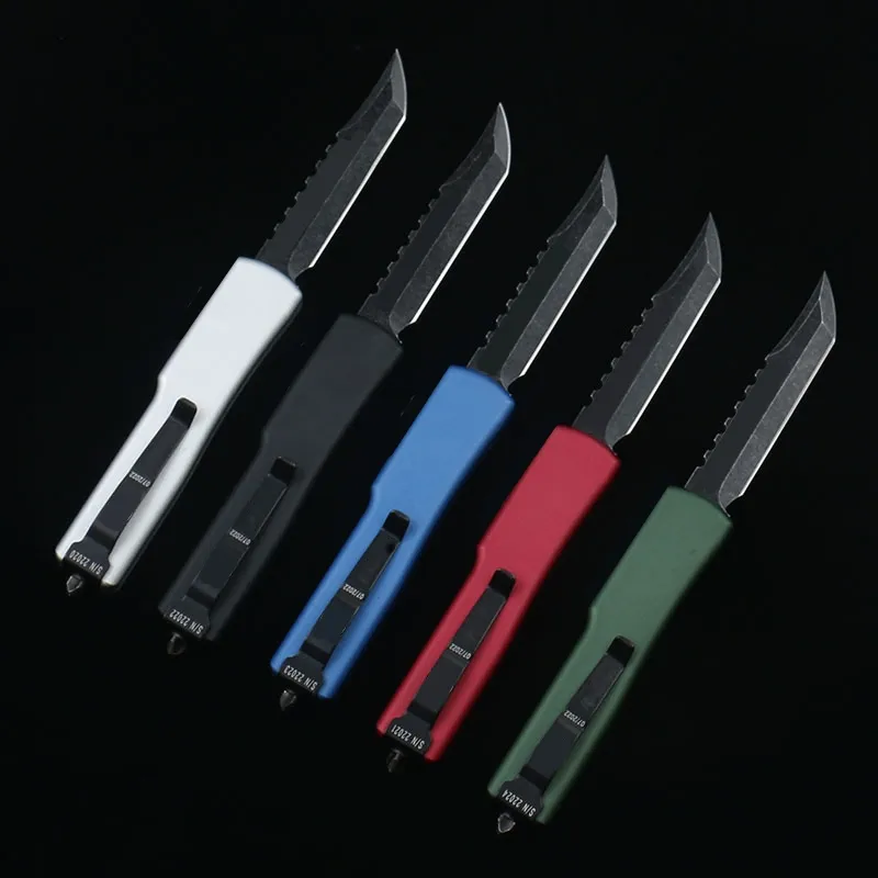 Версия DQF MiRo-Mini MTX70 Ножи D2 Стальное лезвие 6061-T6 Ручка из авиационного алюминиевого сплава Открытый кемпинг Выживание EDC Инструмент Боевой тактический нож