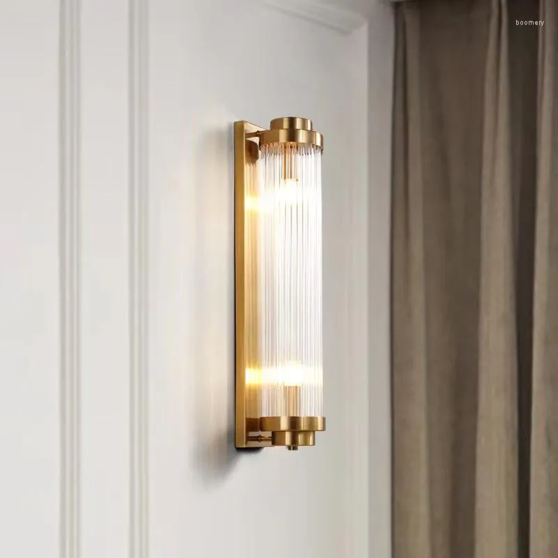 Wall Lamp European Style Crystal Indoor Minimalist Decor Copper Sconce Light Black Golden Parlor Aisle Bedroom Stair Lights