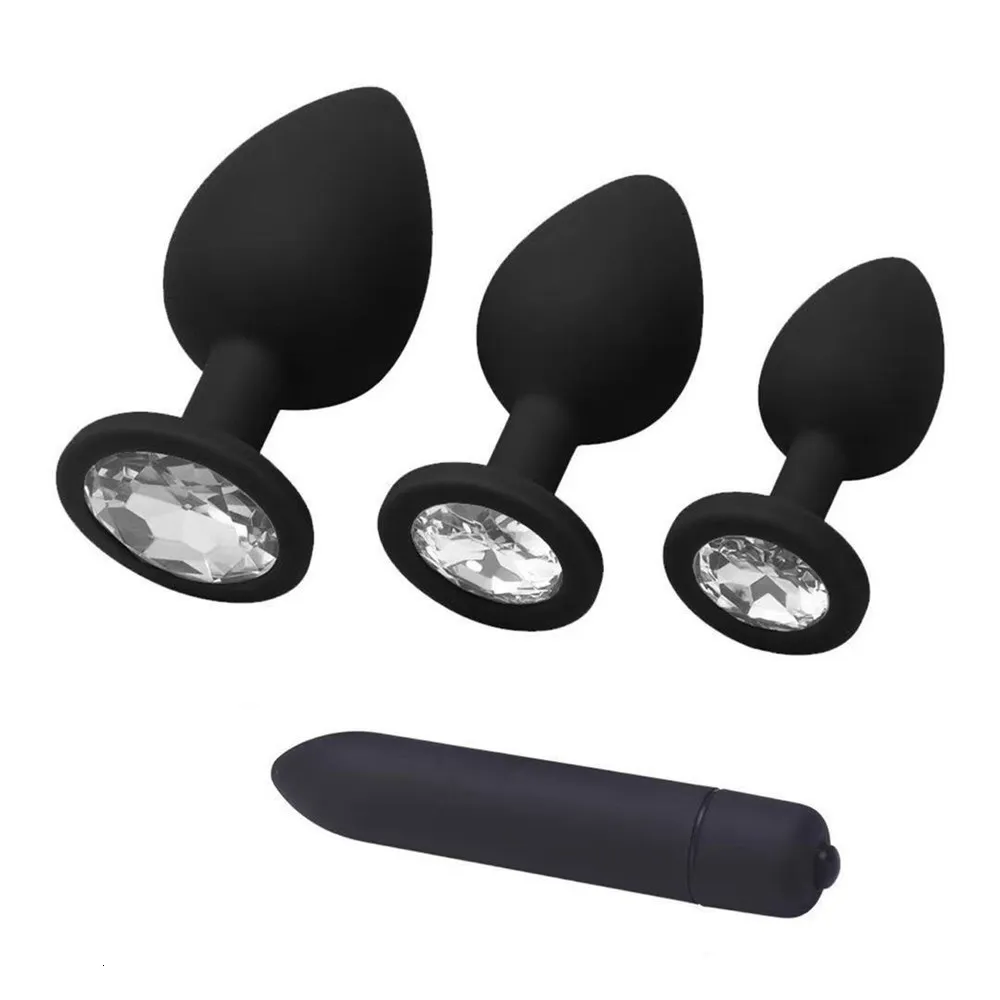 Anal Plugs Set Silicone Prostate Massagers And Vibrators For Women_voghion.com