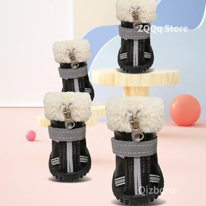 Waterproof Dog Boots Warm Winter Pet Shoes for Small Dogs, Non-Slip  Leather Paw Protectors for Chihuahua, Yorkie Puppies Rain Snow Ready!