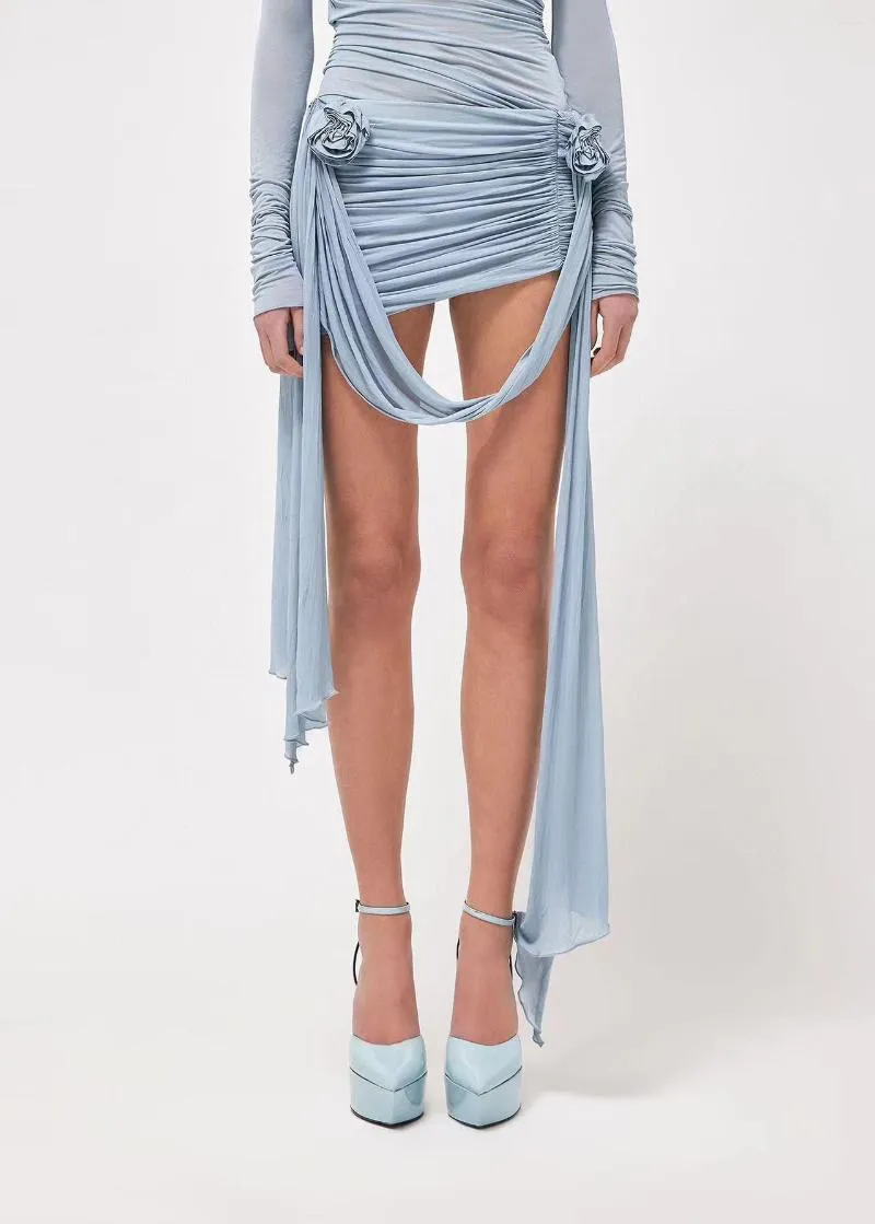 スカートスカートfyion 2023デザイナー女性ビンテージアップリックパーティースカートサマーランウェイファッションミニソリッドセクシーなスリムTL6Q