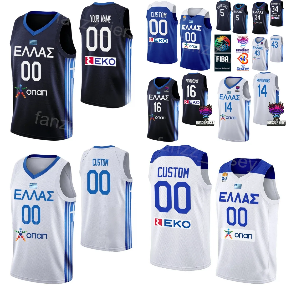 Imprimir Grécia Copa do Mundo de Basquete 13 LEFTERIS BOCHORIDIS Jerseys 21 Dimitris MORAITIS 76 Emmanouil CHATZIDAKIS 1 Nikos Rogkavopoulos 5 GIANNOULIS LARENTZAKIS