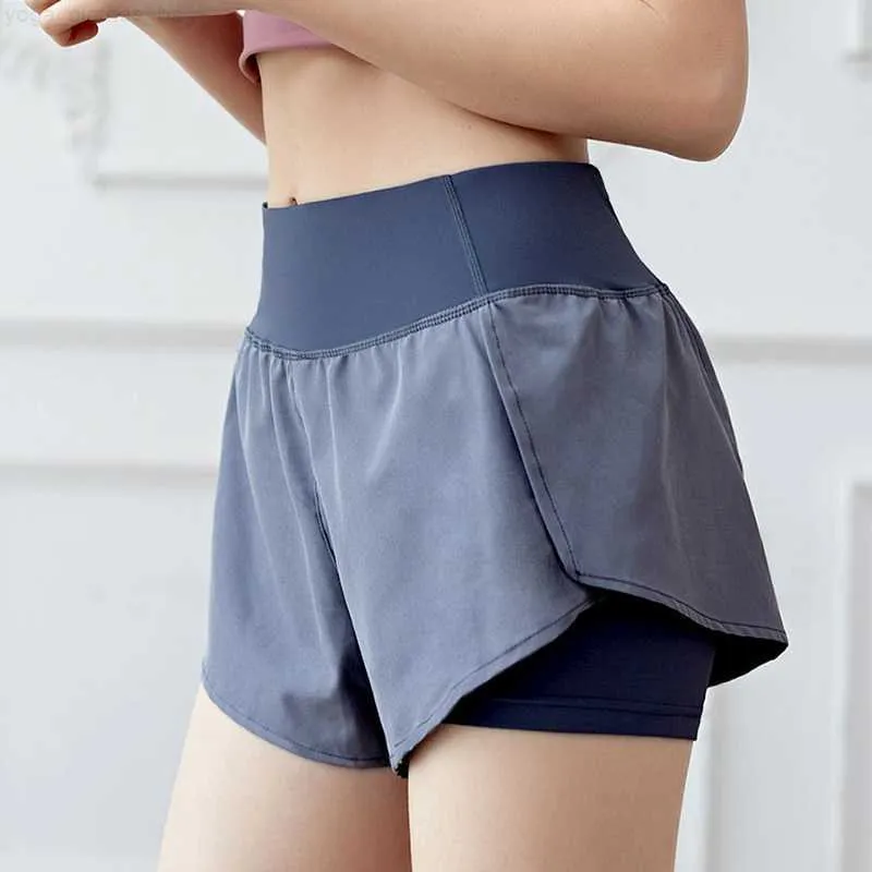 LU Sport-Yoga-Shorts für Damen, hohe Taille, Sportbekleidung, Schleife, Übung, Fitness, kurze Hosen, Mädchen, Laufen, elastisch, verhindern, Garderobe, Culotte, DK20-305, Sportbekleidung