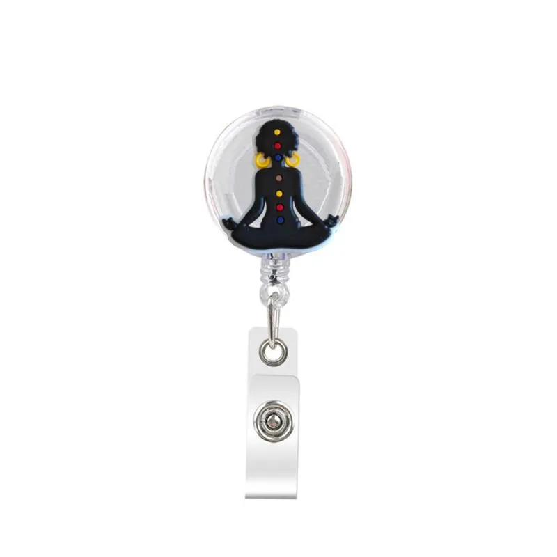 Business Card Files Badge Reels Witch Retractable Funny Magic Holder Alligator Clip For Nurse Doctor Drop Delivery Otdh3