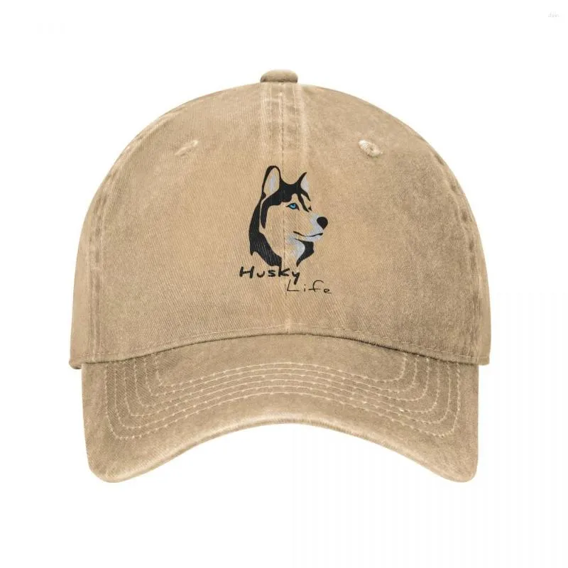 Bola bonés siberiano husky vida beisebol retro angustiado denim engraçado cão pet snapback chapéu estilo exercícios ajustável ajuste chapéus boné