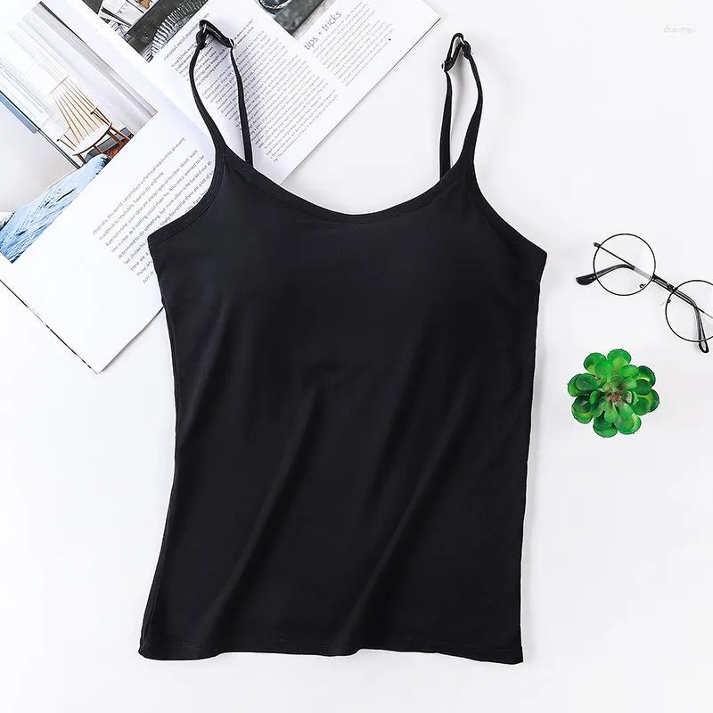 Camisoles & Tanks M 3XL Women Padded Soft Casual Bra Tank Top Spaghetti Cami  Vest Female Camisole With Built In For From 9,61 €