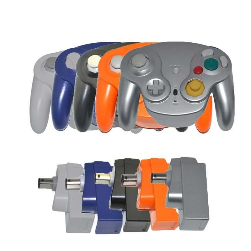 ゲームコントローラージョイスティック2.4GHzワイヤレスゲームパッドコントローラーN-G-C GameCube Wii HKD230902のレシーバー付きジョイスティック