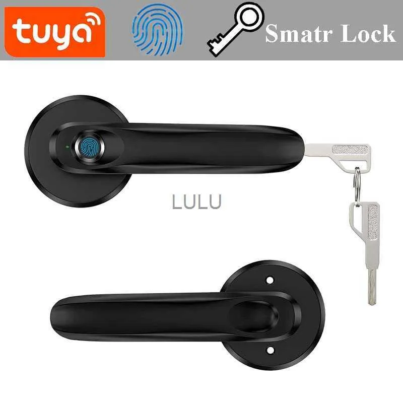 Дверные блокировки Tuya Biometric Finger Print Lock Electronic Door Lock Semart Smart с помощью поддержки приложений IOS/Android для спальни отель Office HKD230902