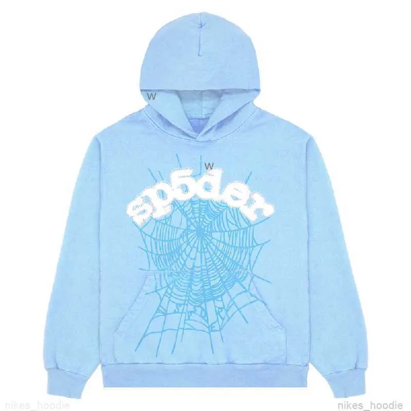 Sudadera con capucha Sudaderas con capucha para hombre Sudaderas con capucha azul Hombres Mujeres Hip Hop Young Thug Spider Wide Print Jersey T6DI