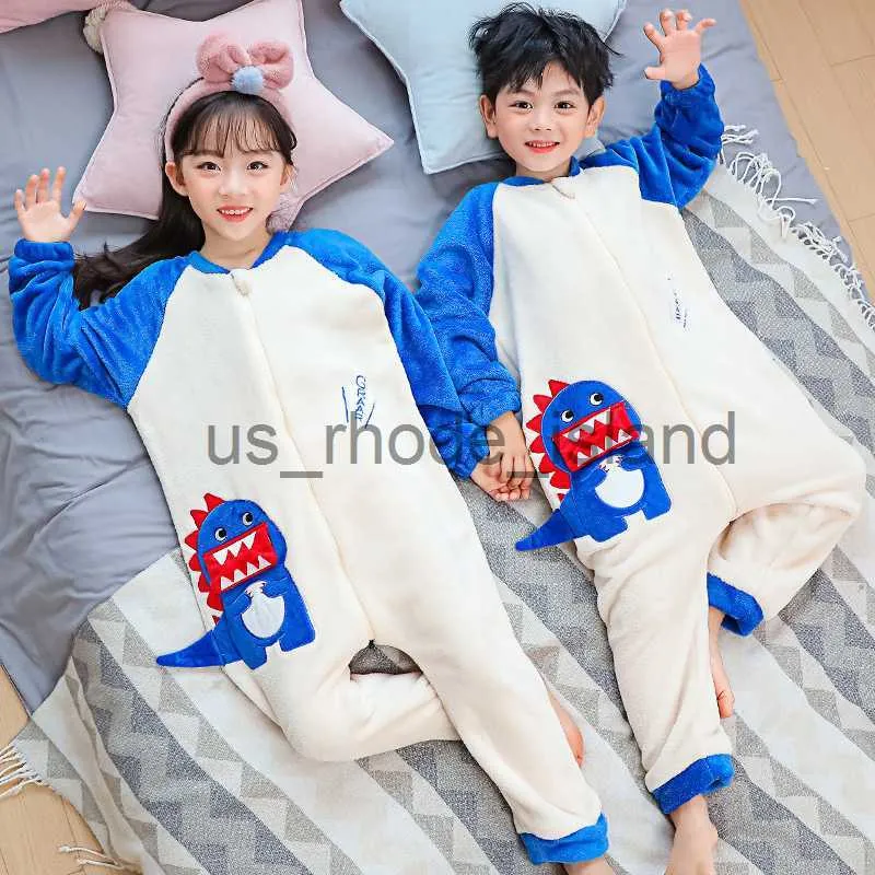 PYJAMA Combinaison pyjama enfants flanelle motif dinosaure en