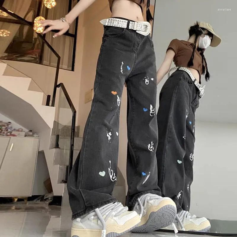 Y2K Womens Star Girl Jeans 2023 Fashion Low Rise Baggy Designer Top Quality  Wide Leg Pants With Unique Painted Graffiti Wide Leg Trouser Jeans From  Annaliese, $23.06