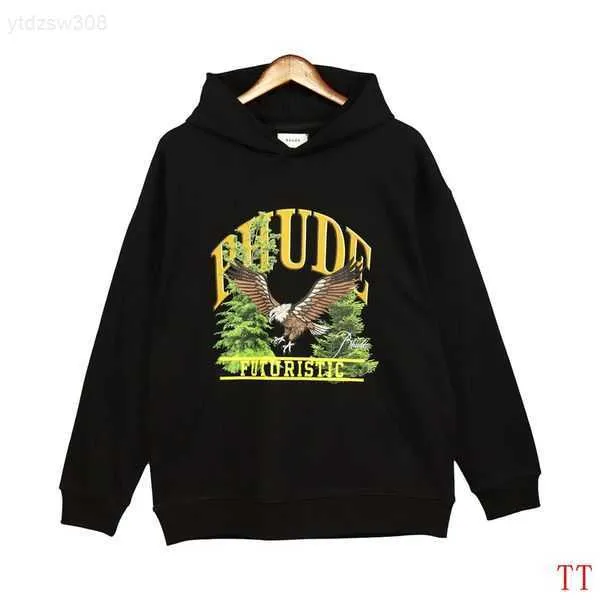 新しいメンズフーディーズrhudeフード付き男性女性デザイナーフーディーズファッション人気の手紙プルオーバーウィンタースウェットシャツsig4a