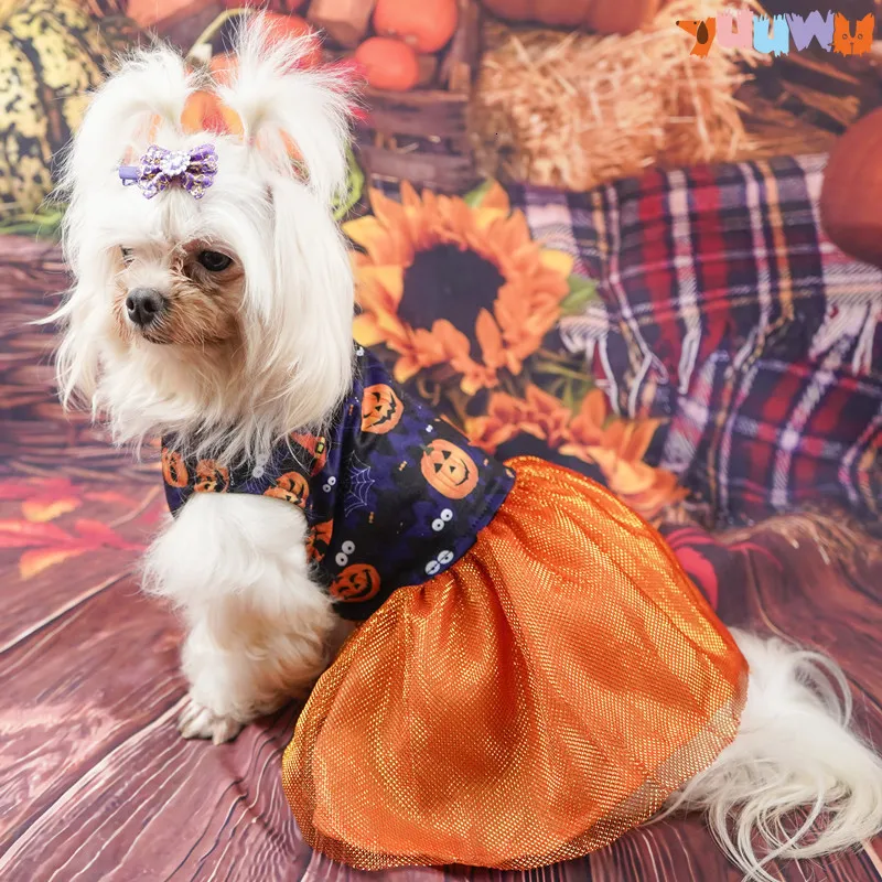 犬のアパレルドッグ服ドレスドレスハロウィーンコスチュームフェスティバルペットコスプレパーティー230901のための子犬のスカート