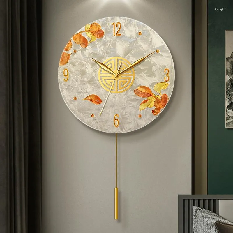 New Chinese Wall Clock Luxury Art Classic Wall Clock Electron Porch Silent  Living Room Reloj Cocina