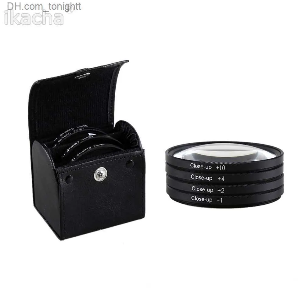 Filtreler Kamera Makro Kapat Lens Filtresi+1+2+4+10 Filtre Kiti 49mm 52mm 55mm 58mm 62mm 67mm 72mm 77mm 82mm Nikon DSLR Q230905