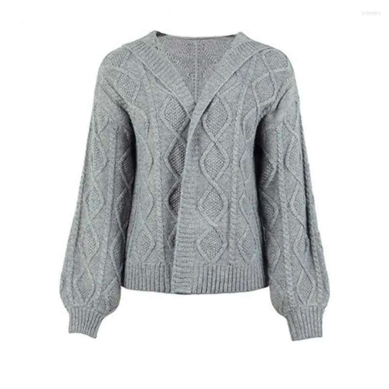 Damessweaters Mode-sweaterjas Ruit Twist Warm vest Dames Effen kleur Losse overjas met capuchon