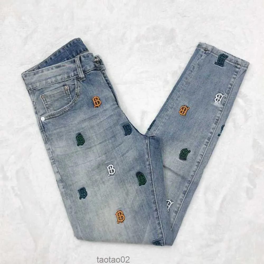 Överdimensionerade mens jeans burb designer byxor tb broderade byxor män kvinnor förlorar avslappnad 4xl 5xl 6xlgdha