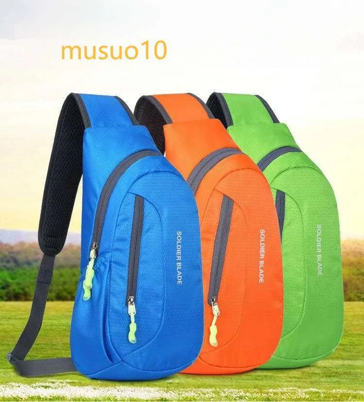 Outdoor Waterproof Nylon Sports Chest Bags Single Shoulder Bag Hiking Trekking Backpack Ultralight Camping Backpacks Y0721