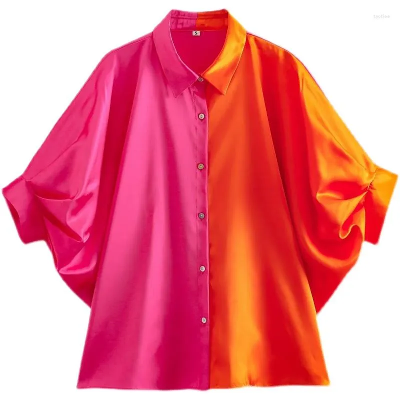 Blouses Femmes SuperAen Femmes 2023 Mode Casual Simple Boutonnage Lâche Couleur de haute qualité Chemises surdimensionnées pour