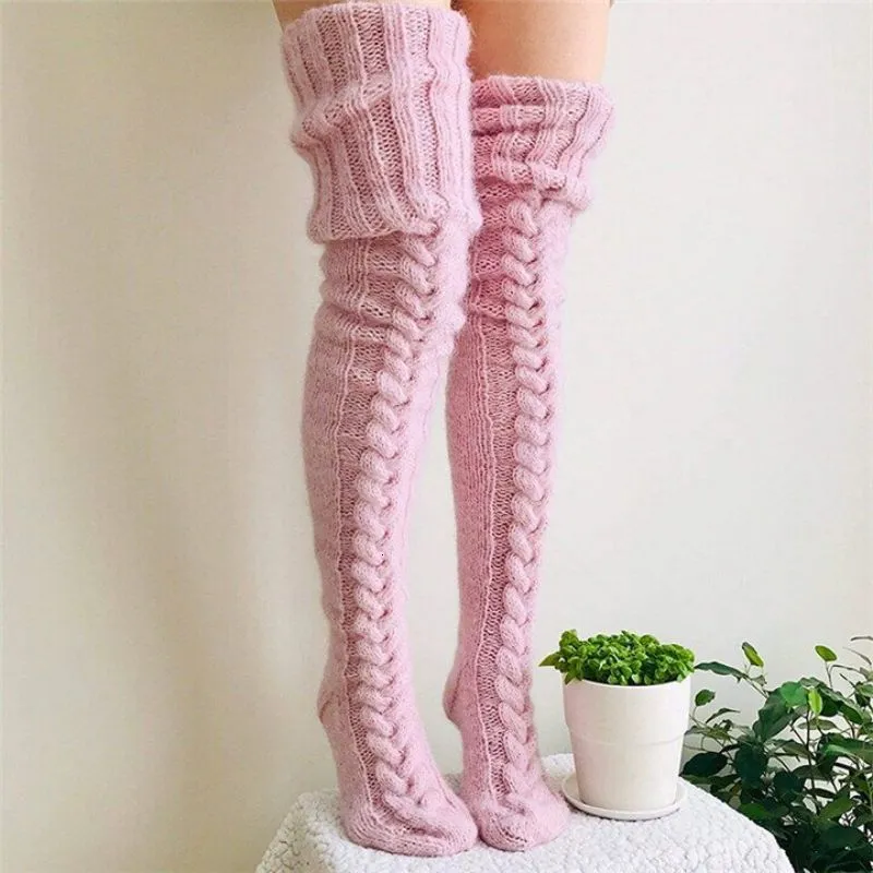 Sexy Socken, warm über dem Knie, lang, gestrickt, modische und warme lange Socken für Damen, Stiefelstrümpfe 230901