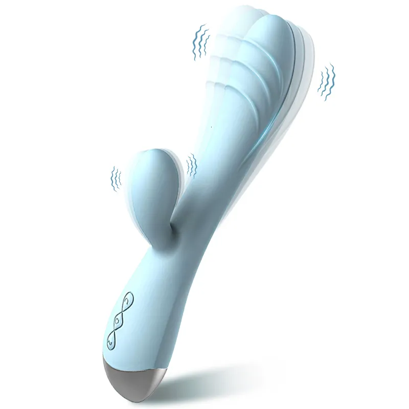 Vibradores Coelho Vibrador Mulheres AV Varinhas Mágicas Dupla Vibração USB Carregando Clitóris Estimulador Adulto Brinquedo Sexual 230901