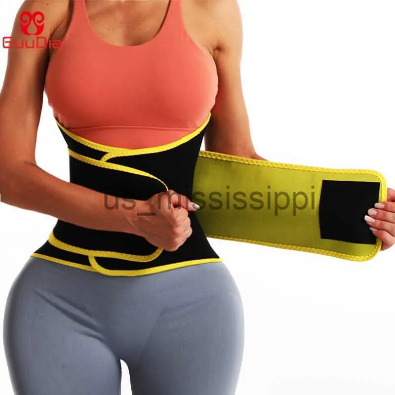 Taillen-Bauchformer GUUDIA Damen Taillentrainer Sauna Schweißgürtel Bauchkontrollgürtel Body Shaper Gürtel Gewichtsverlust Korsett Taillentrimmer Shapewear x0902