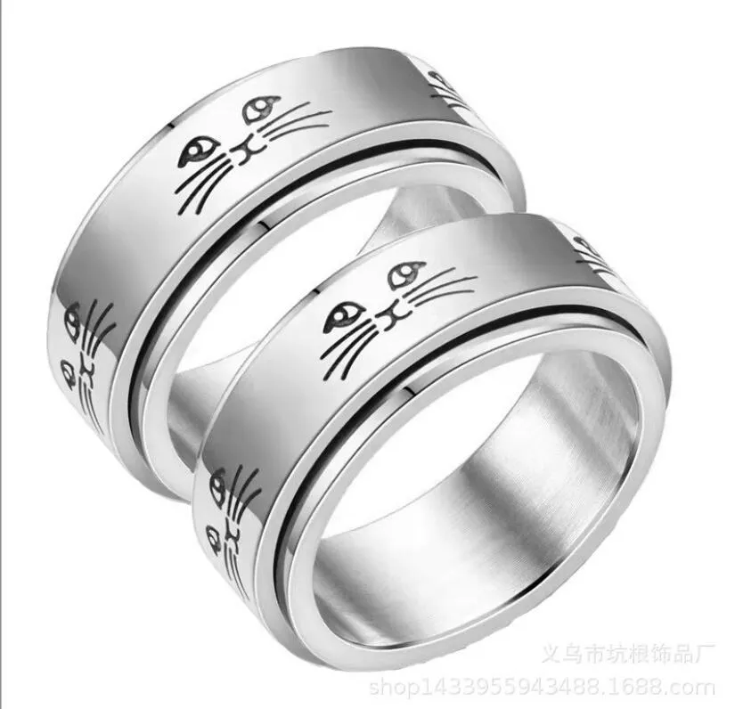 Buy Lucky Cubic Zircon Open Rotating Finger Ring Fidget Spinning Ring for  Girl's & Women's at Amazon.in