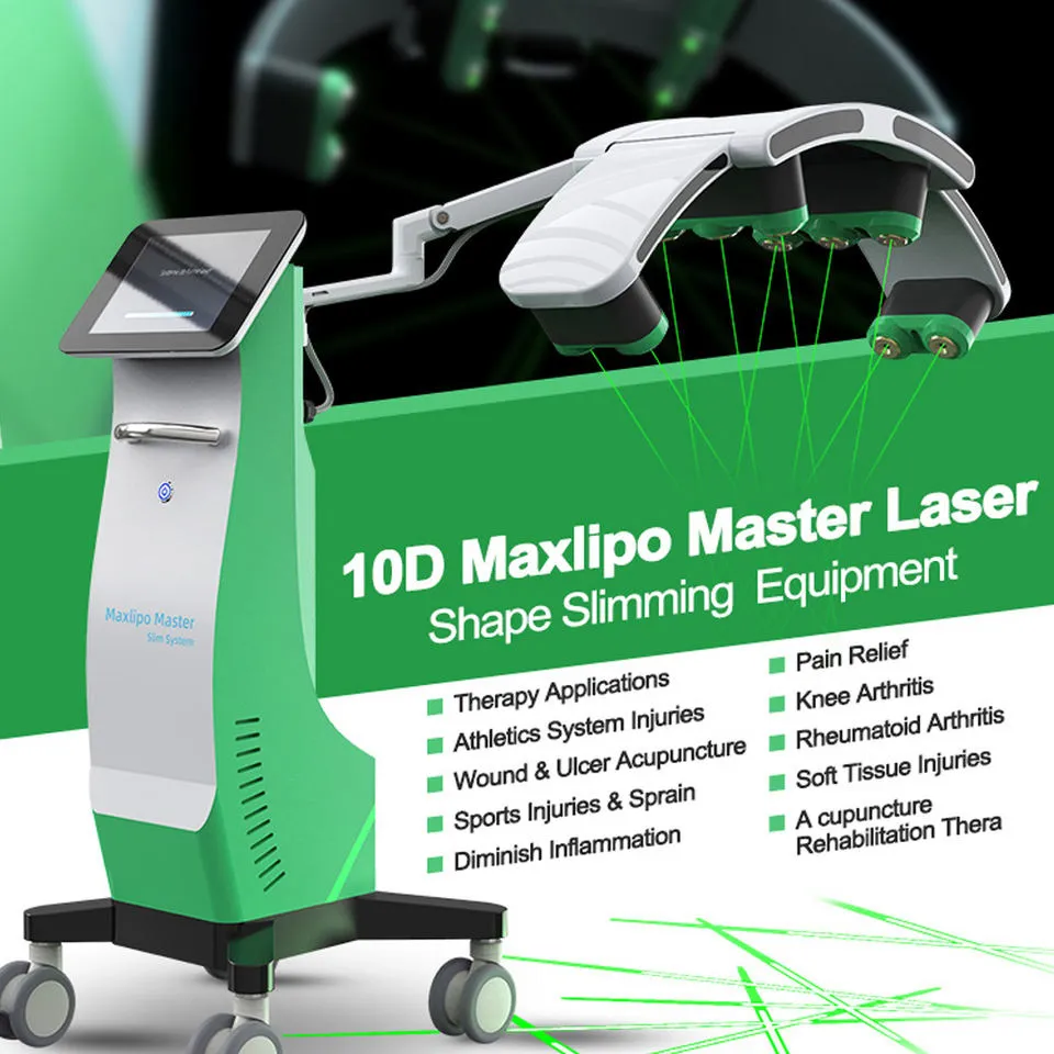 Vetverbranding 10D Koude Laser Machine 10D Lipo Oplossen Vetverlies Koude Laser Afslanken Machine 532nm 635nm Golflengte Lichten