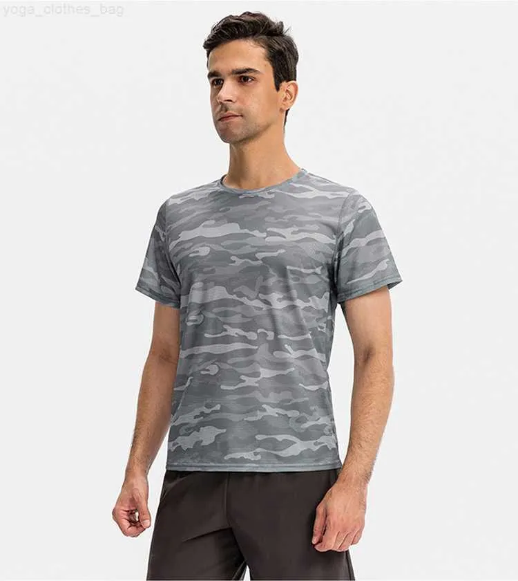 LL-01214 men's sports loose T-shirt outdoor training gym running camouflage quick-drying breathable short-sleeved please check the size chart to buy gym wear gym wear