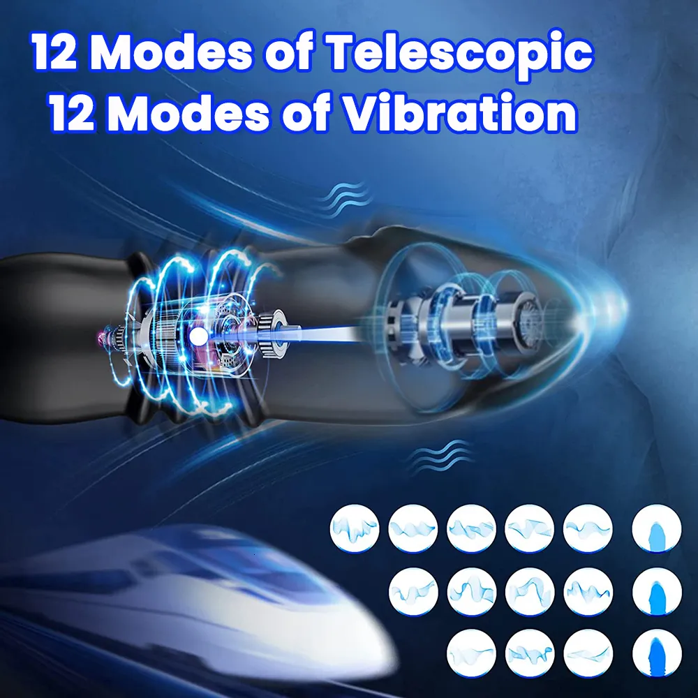Vibratoren Silikon Anal Vibrator Stoßen Prostata Stimulator Massager Verzögerung Ejakulation Lock Ring Butt Plug_voghion.com