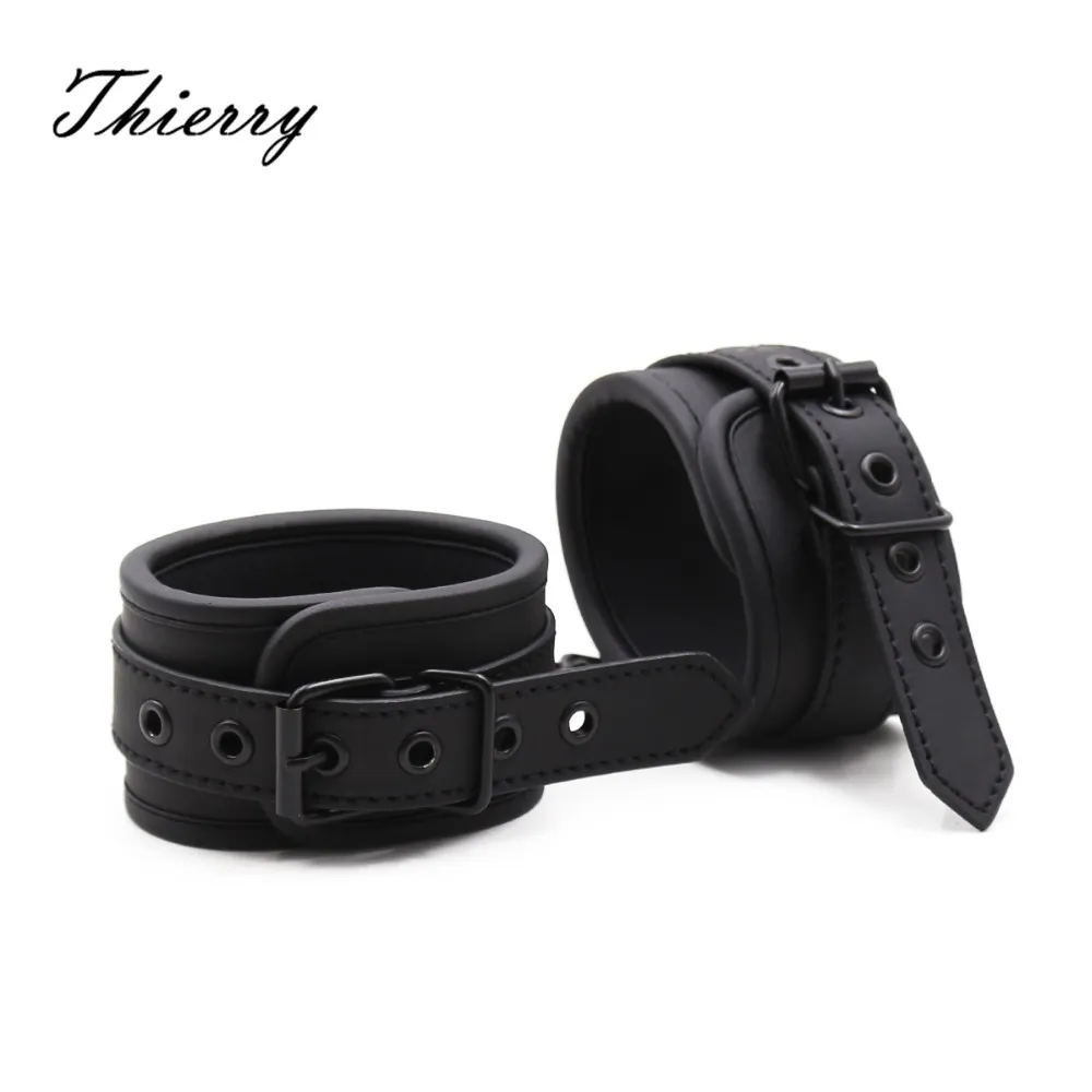 Adjustable Pu Leather Handcuffs Erotic Bondage Wrist Ankle Cuffs_voghion.com